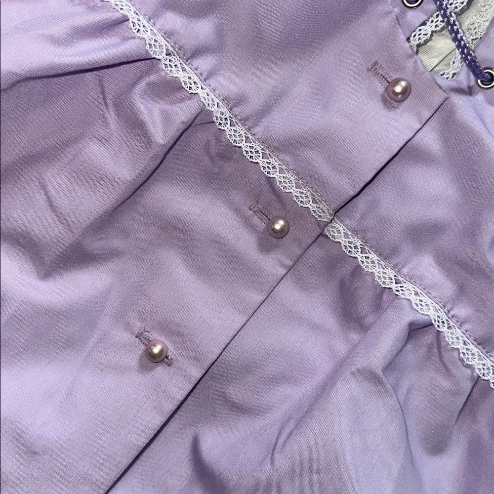 Weather tamer Vintage Lavender lace trim Hooded Jacket girls size 12‎ months